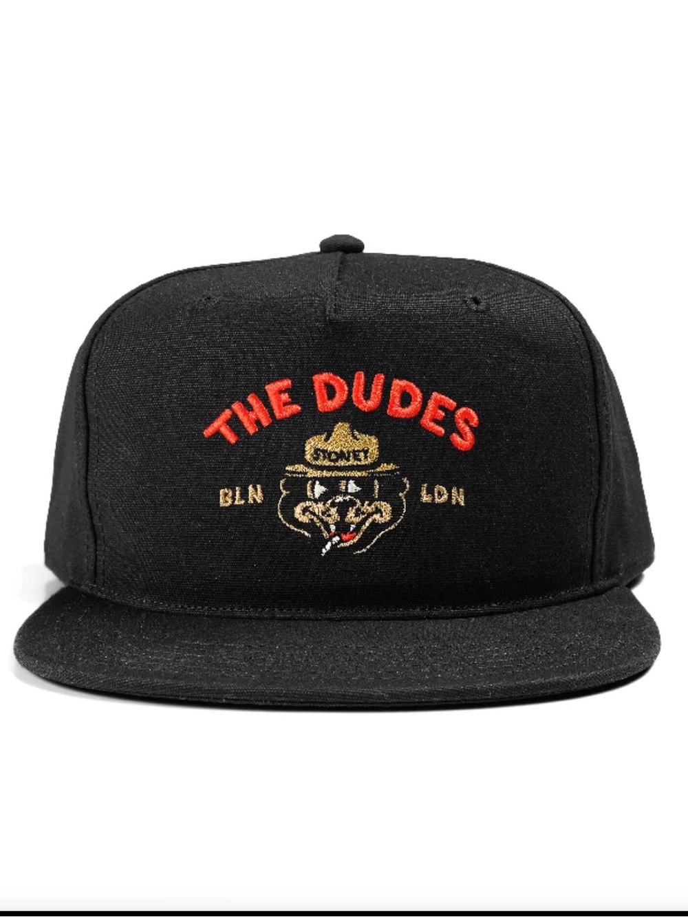 The Dudes “Stoney” Mesh 5 Panel Trucker Cap Black OS Urban Streetwear Skater